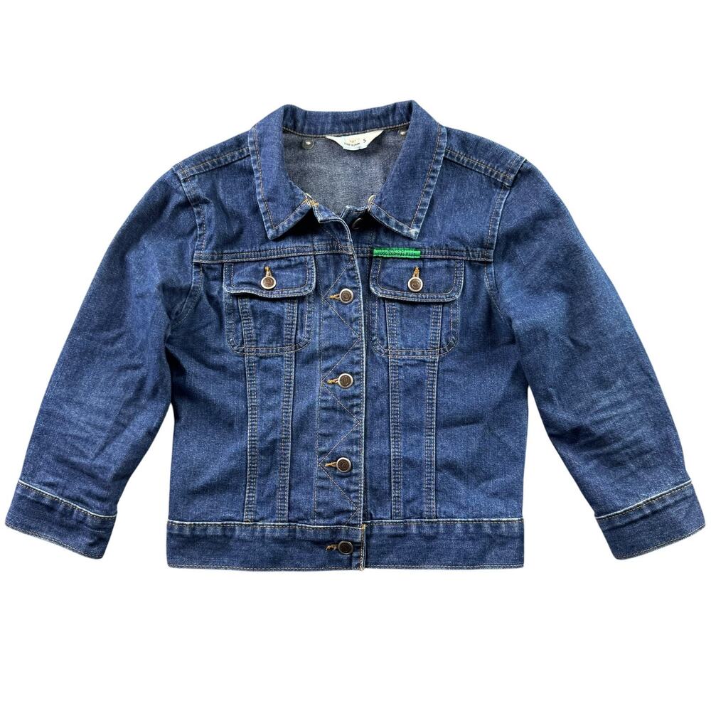 Vintage 90's Todd Oldham TO2 Denim Jacket Womens 3/4 Sleeve Blue Trucker Y2K